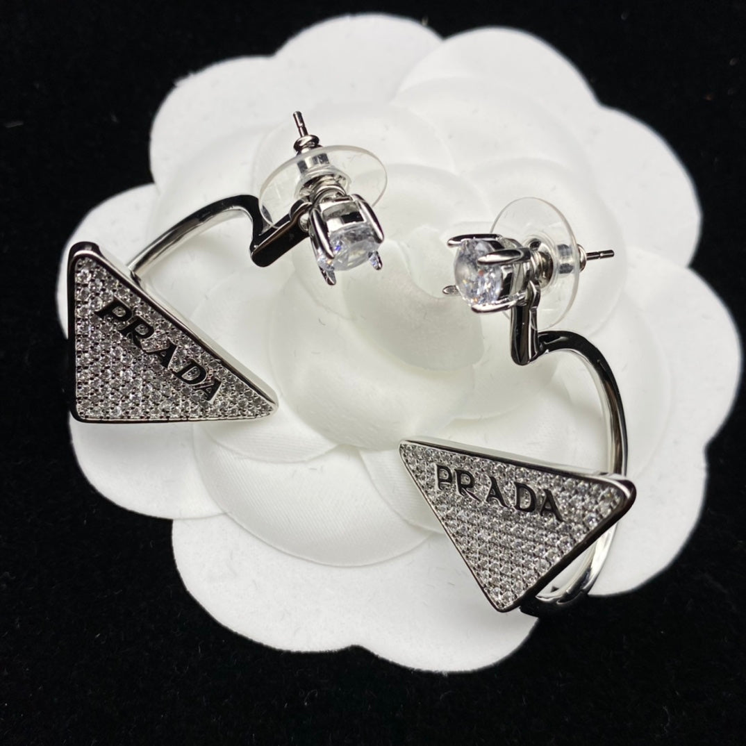 18K Prada Diamond Earrings
