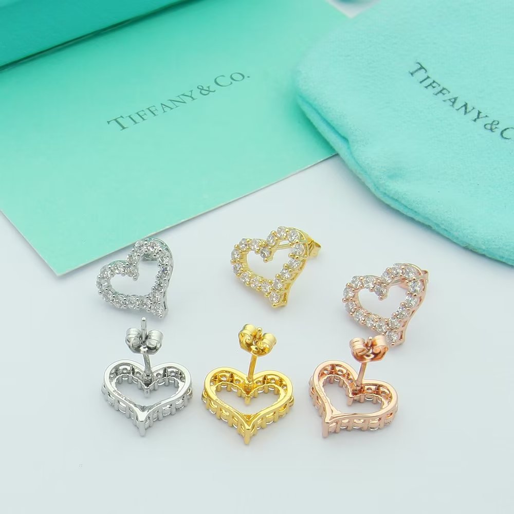 18K Tiffany & Co. Heart Diamonds Earrings