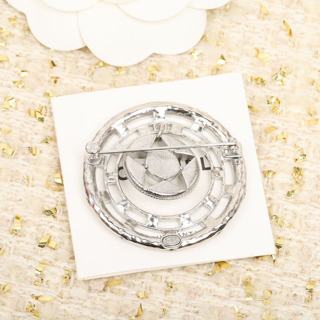 18K Chanel Black Diamonds Brooch