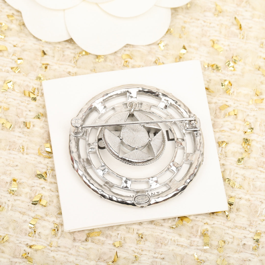 18K Chanel Black Diamonds Brooch