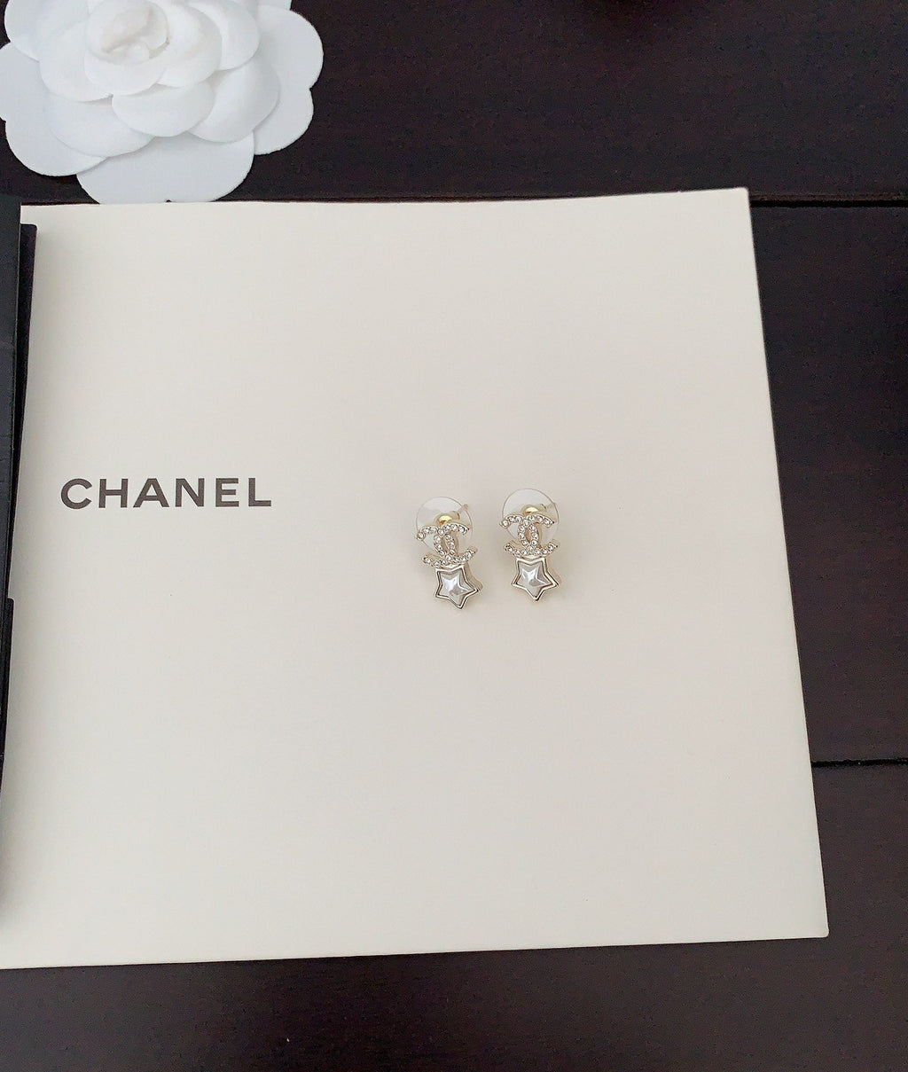 18K Chanel Star Crystals Earrings