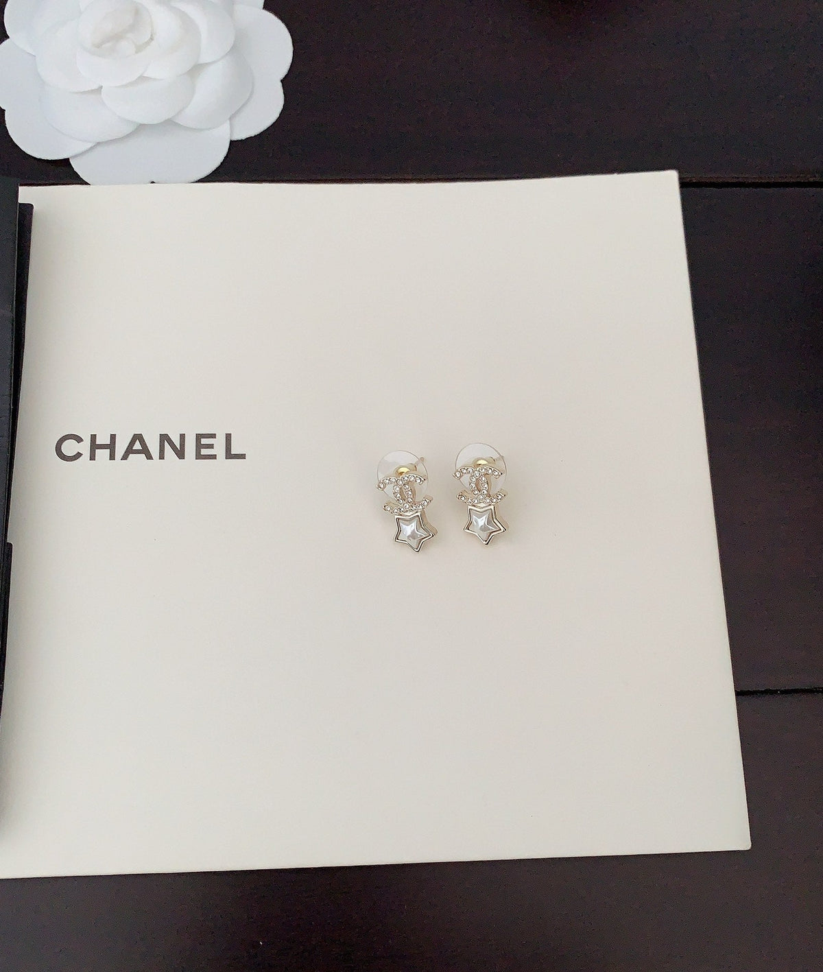 18K Chanel Star Crystals Earrings
