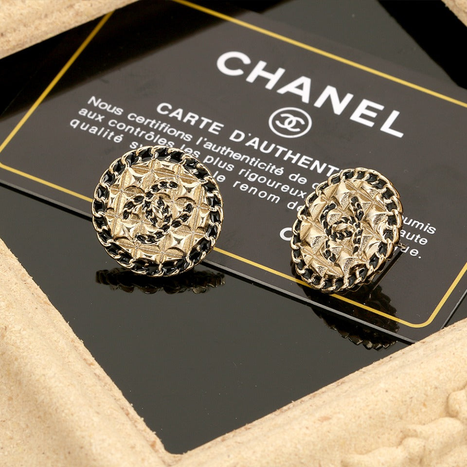 18K Chanel Strass Earrings