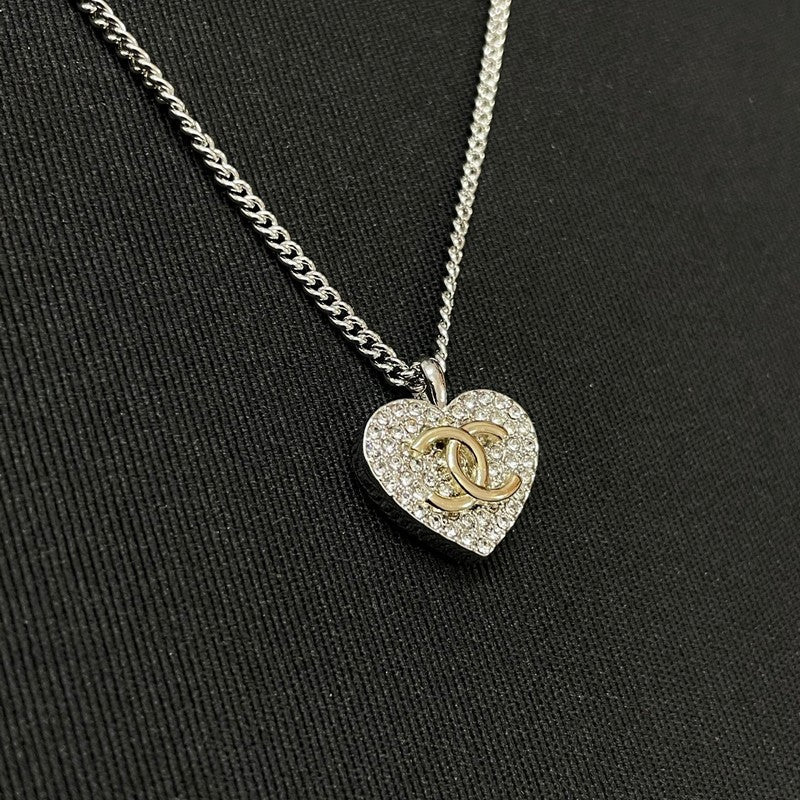 18K Chanel Diamond Heart Necklace
