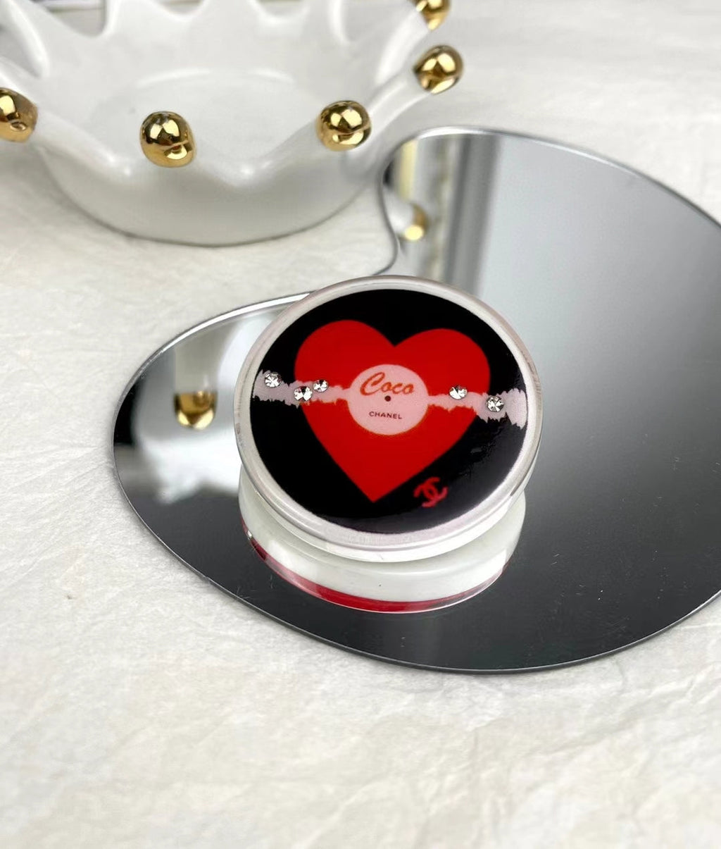 18K Chanel Red Heart Resin Brooch