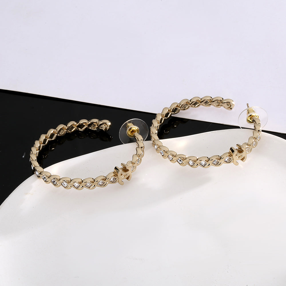18K Chanel Crystal Earrings