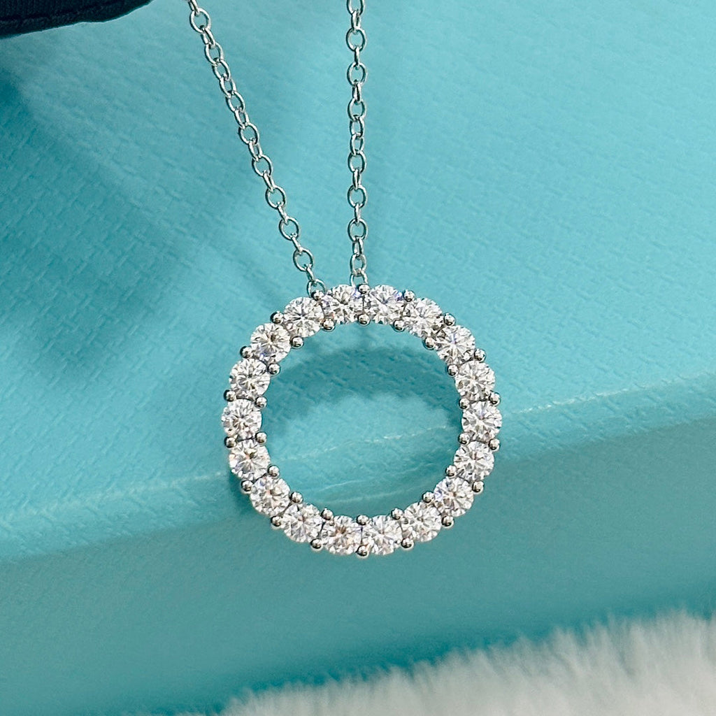 18K Tiffany & Co. Circle Diamonds Necklace