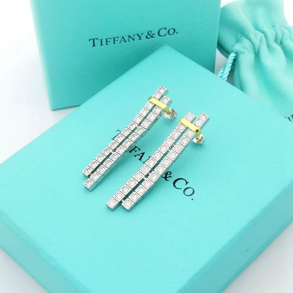 18K Tiffany & Co. Edge Drop Earrings