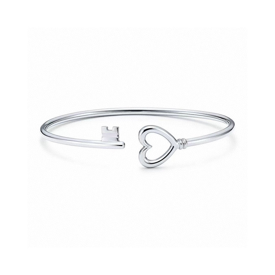 18K Tiffany & Co. Heart Key Wire Bracelet