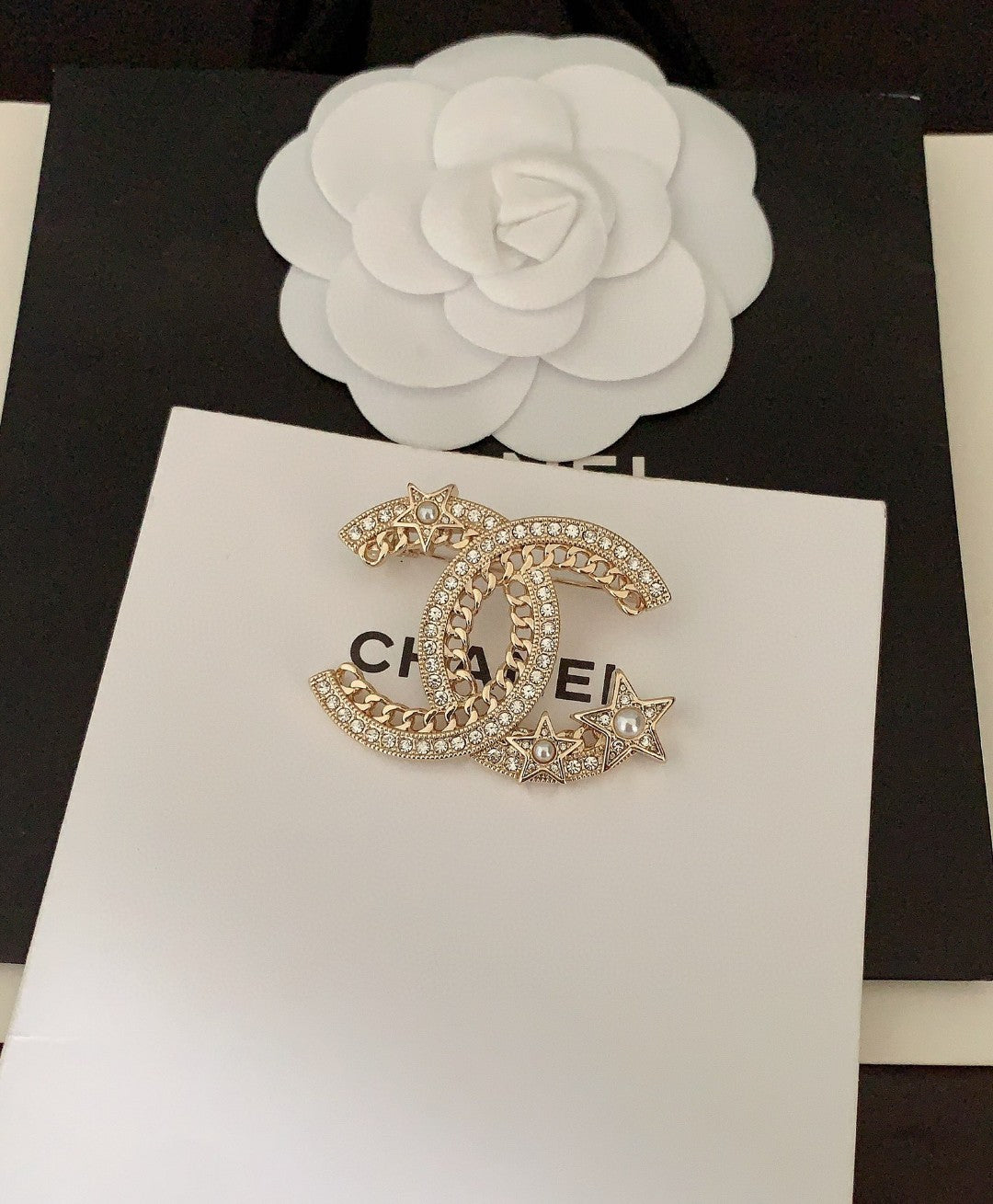18K Chanel Star Crtystal Brooch