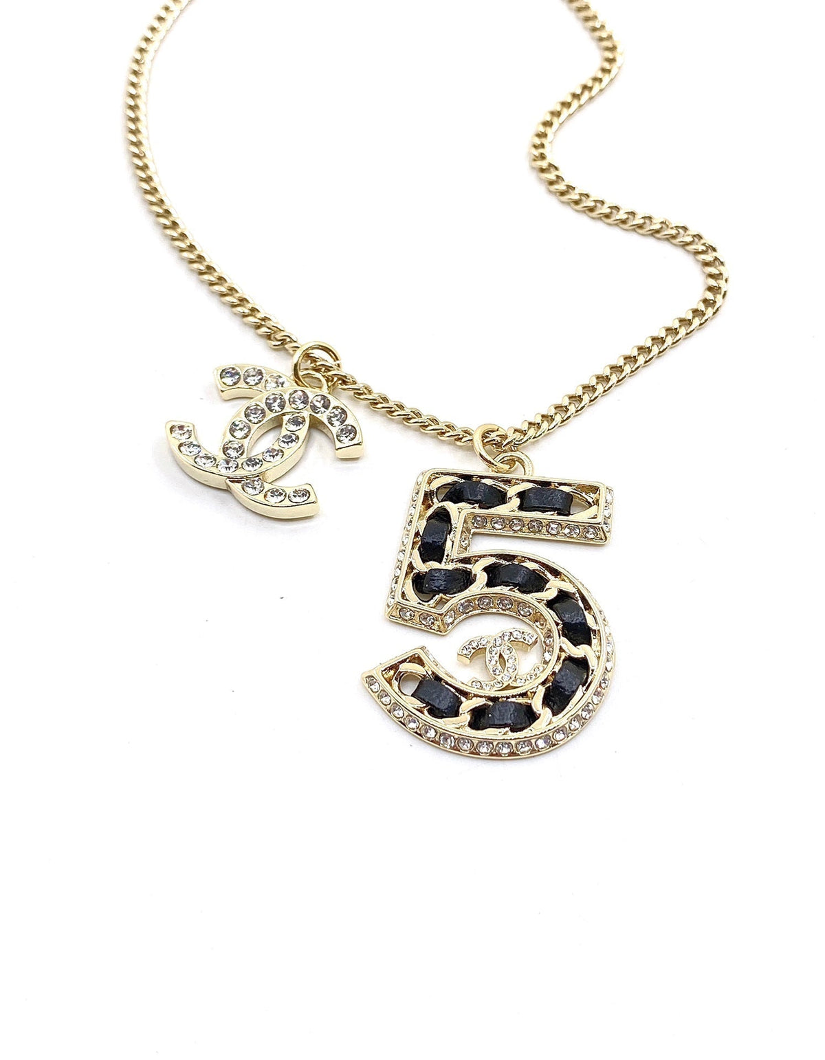 18K Chanel No.5 Chain Necklace