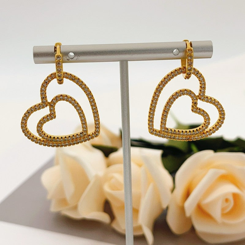 18K Tiffany & Co. Heart Diamond Earrings