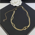 18K Chanel Gold Choker Chain Necklace