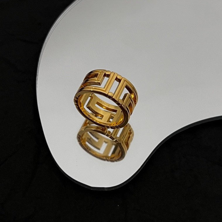 18K Versace GRECA Ring