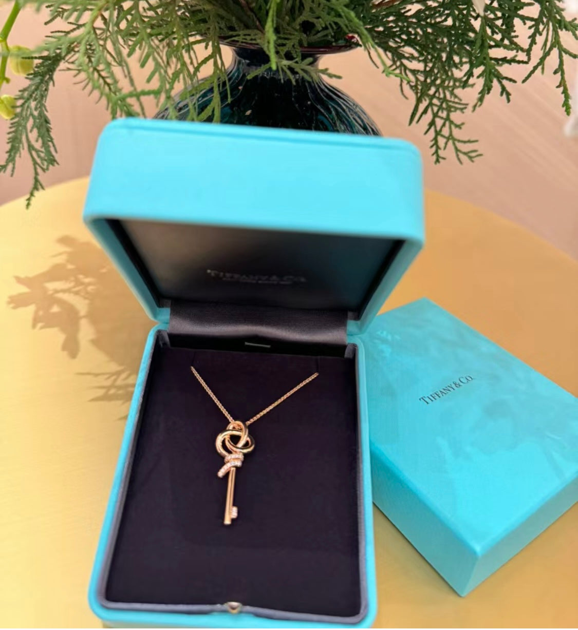18K Tiffany & Co. Keys Woven Diamonds Medium Necklace