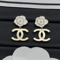 18K Chanel Camellia Earrings