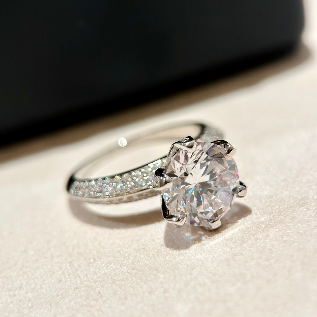 18K Tiffany & Co. Pave Tiffany Setting Engagement Ring