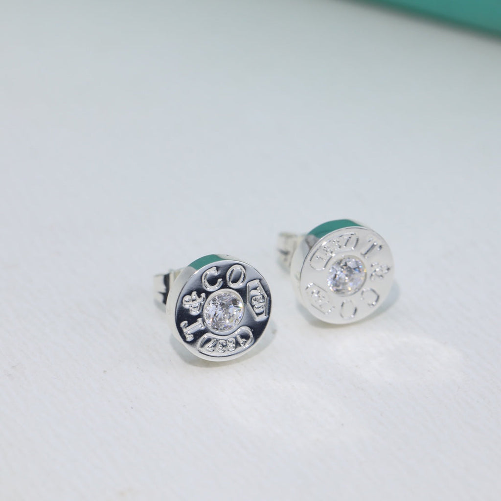18K Tiffany & Co. 1837 Diamond Earrings