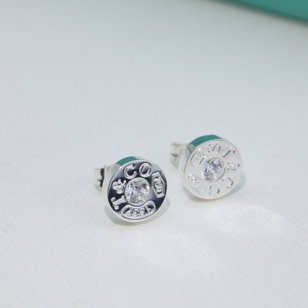 18K Tiffany & Co. 1837 Diamond Earrings