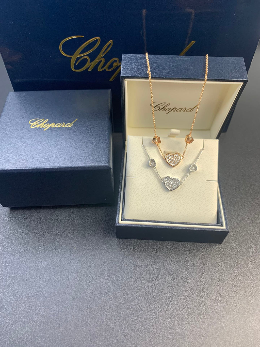 18K Chopard Happy Heart Diamonds Necklace