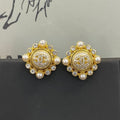 18K Chanel Pearls Earrings