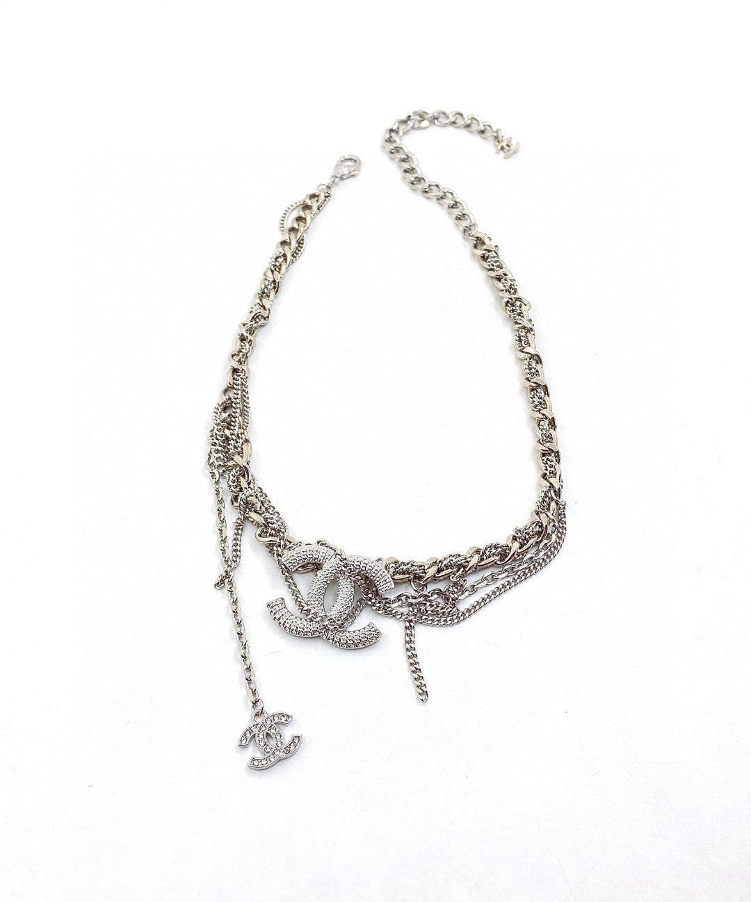 18K Chanel Chain Diamond Necklace