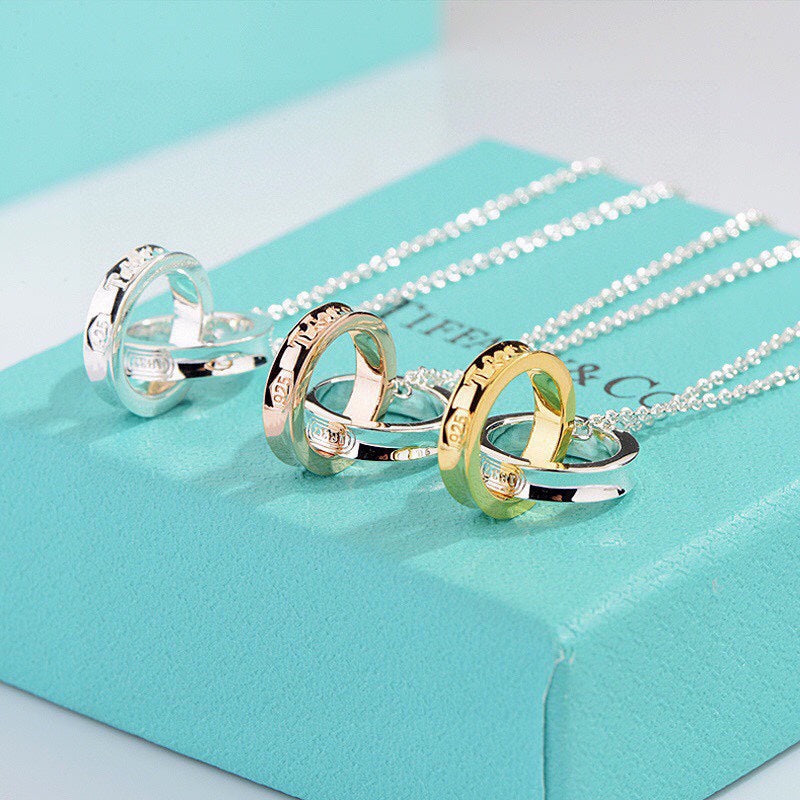 18K Tiffany & Co. 1837 Interlocking Circles Pendant Necklace