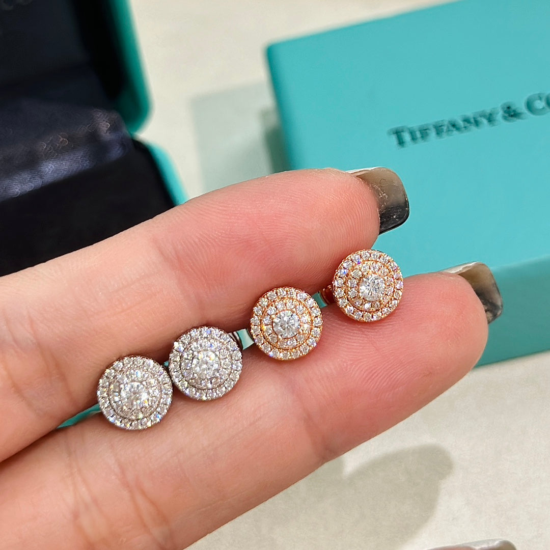 18K Tiffany & Co. Soleste Diamonds White Gold Earrings