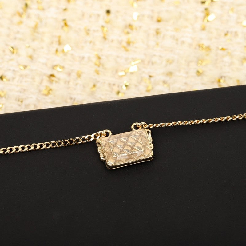 18K Chanel Bag Pendant Necklace