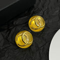 18K Vintage Chanel Yellow Crystal Earrings