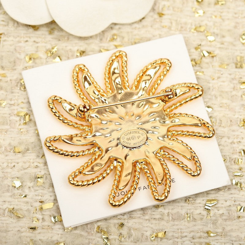 18K Chanel Sunflower Brooch