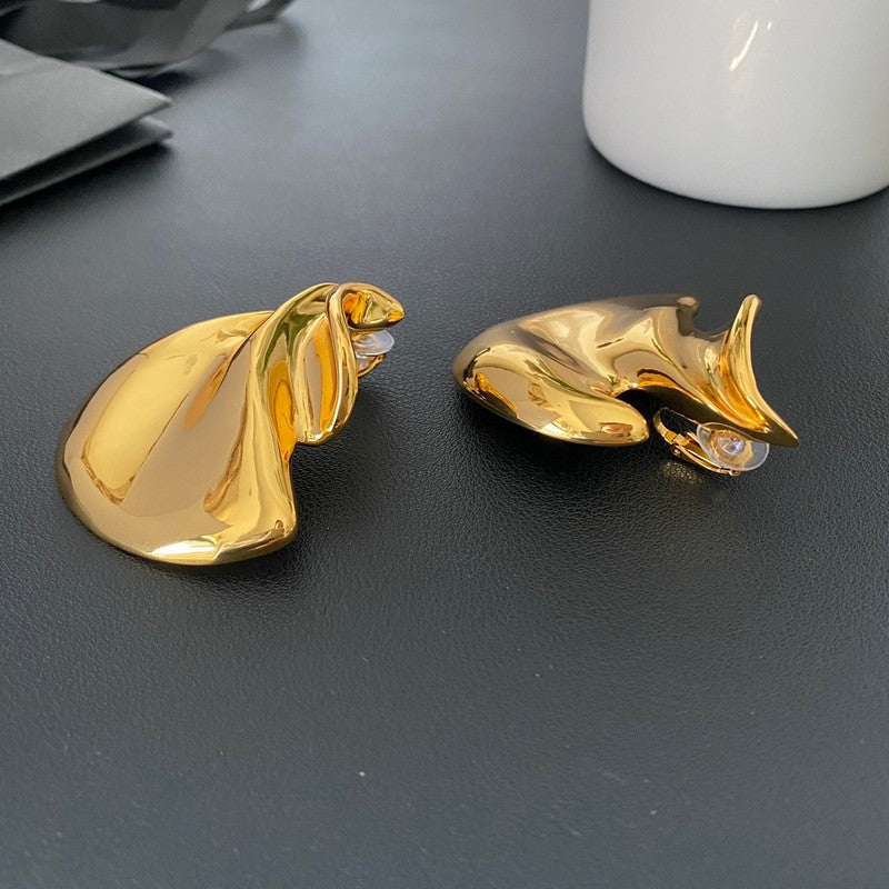 18K Saint Laurent YSL Gold Earrings