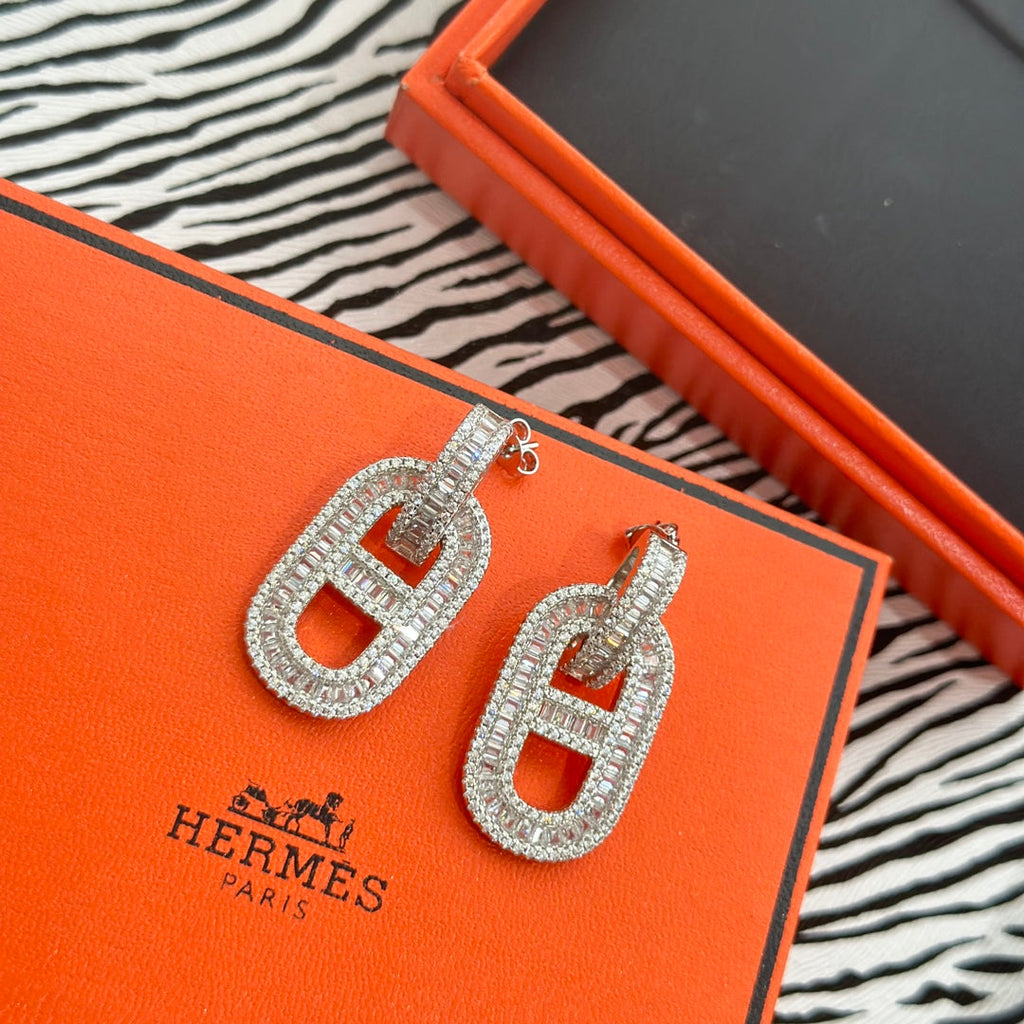 18K Diamonds Hermès Earrings