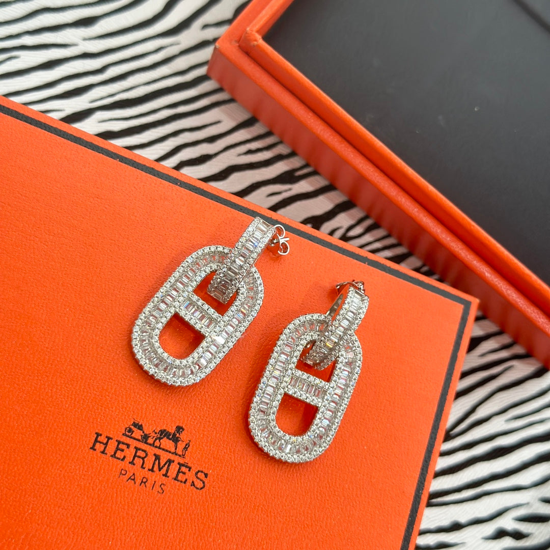 18K Diamonds Hermès Earrings