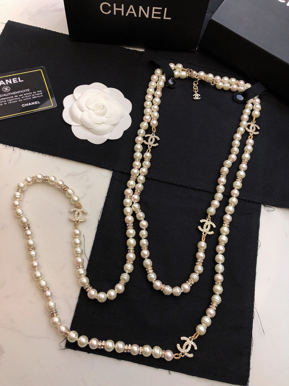 18K Chanel Pearl Choker Necklace