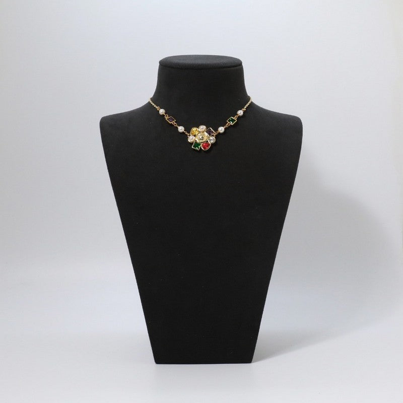 18K Chanel Color Crystal Choker Necklace