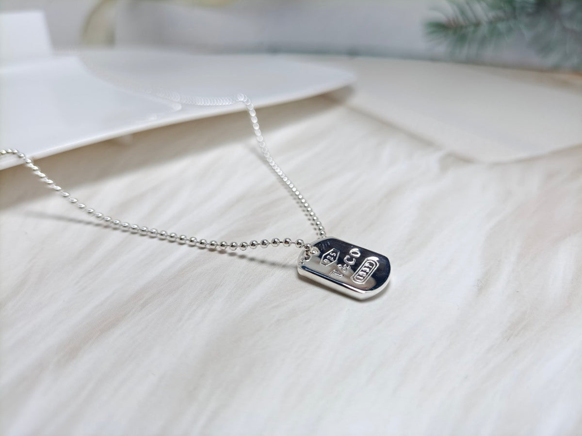 18K Tiffany & Co. 1837 Tag Pendant Necklace