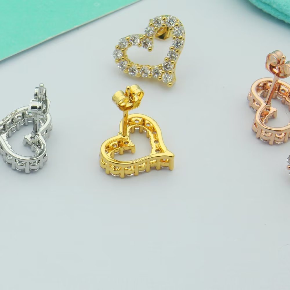 18K Tiffany & Co. Heart Diamonds Earrings