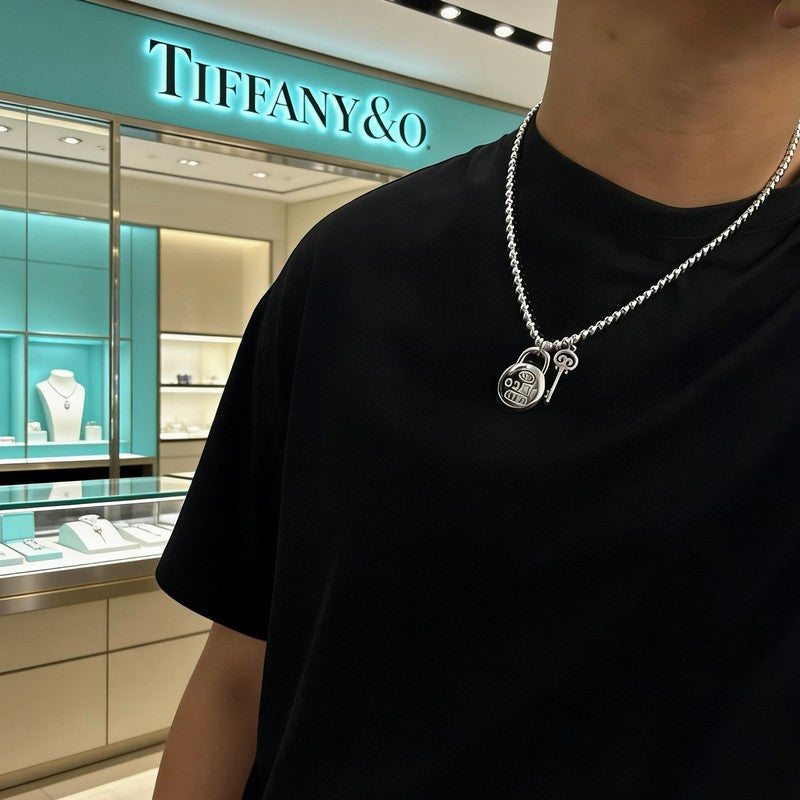 18K Return to Tiffany & Co. 1837 Lock Necklace