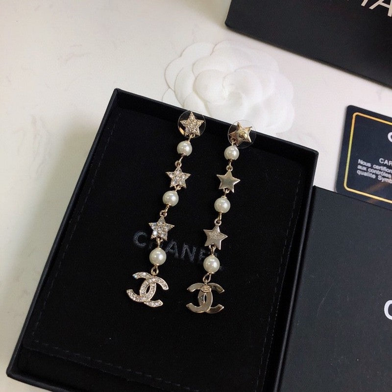 18K Chanel Long Tassel Earrings