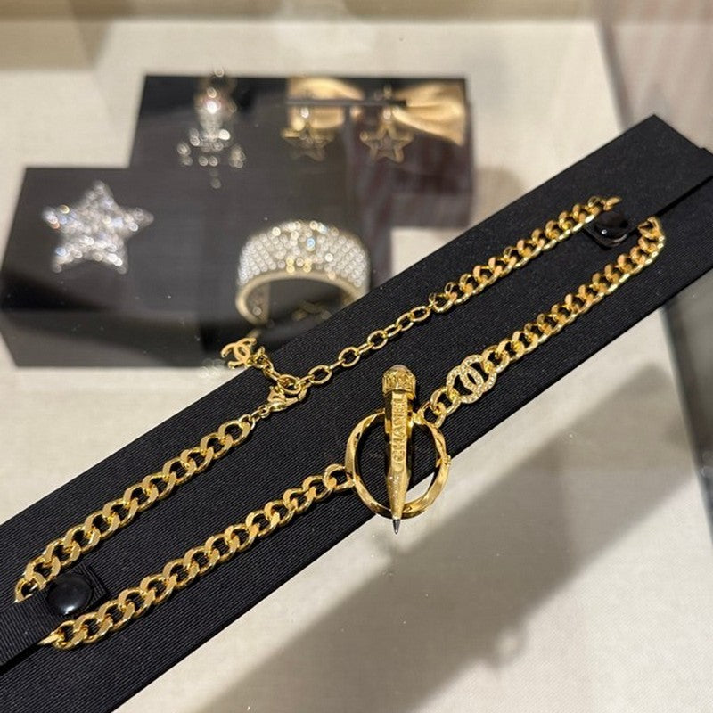 18K Chanel 25K Pen Choker Necklace