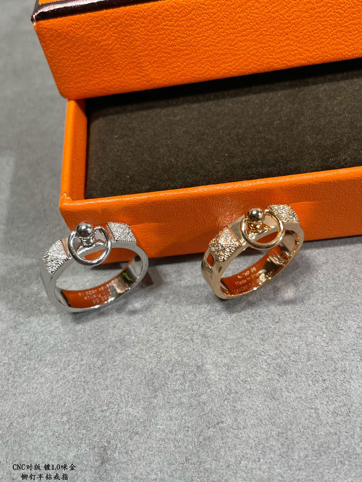 18K Collier De Chien Lock Diamonds Hermès Ring