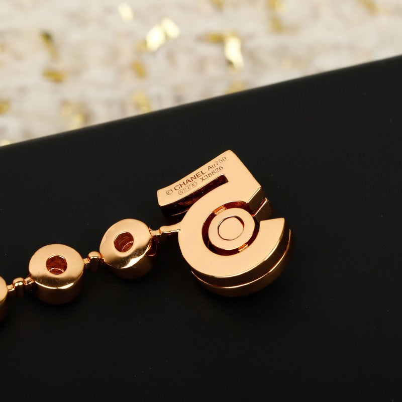 18K Chanel NO.5 Diamond Gold Bracelet