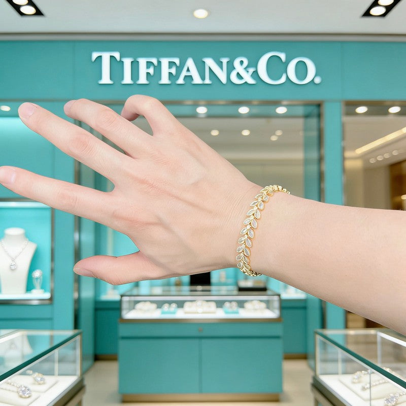 18K Return to Tiffany & Co. Crystal Rose Gold Bracelet