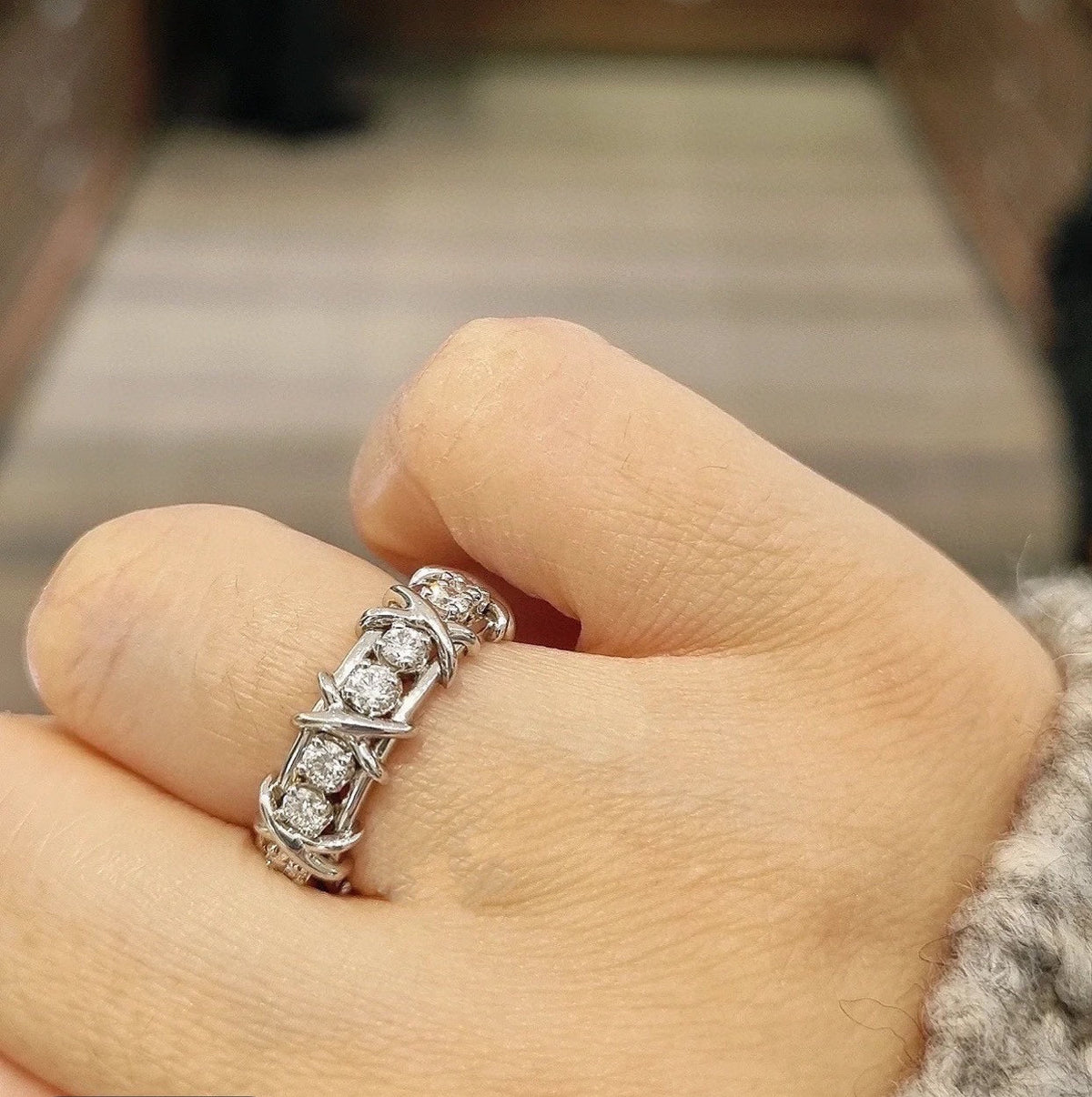 18K Tiffany & Co. Schlumberger Eighteen Stone Ring