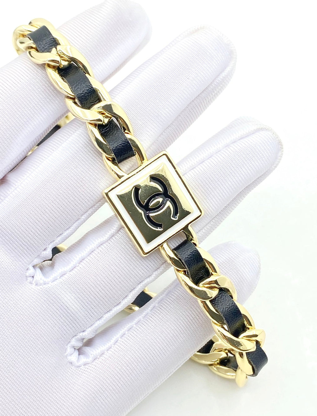 18K Chanel Leather Necklace