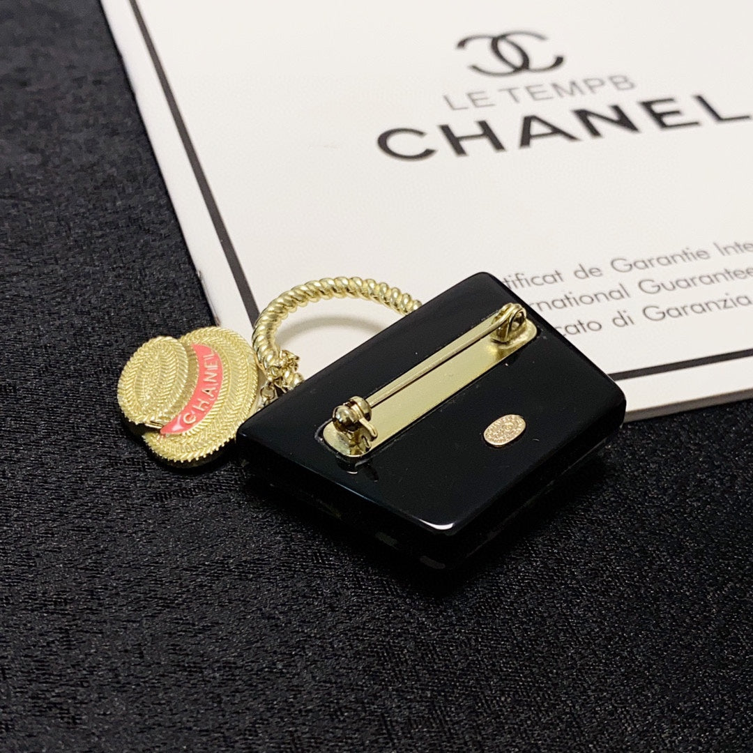 18K Chanel Bag Brooch