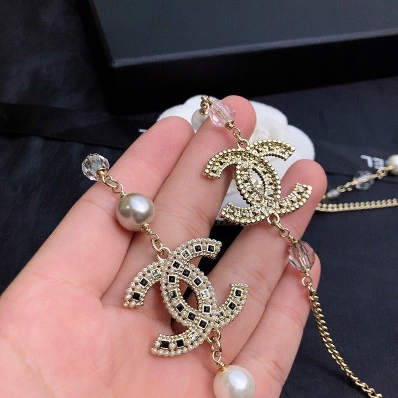 18K Chanel Long Pearl Necklace
