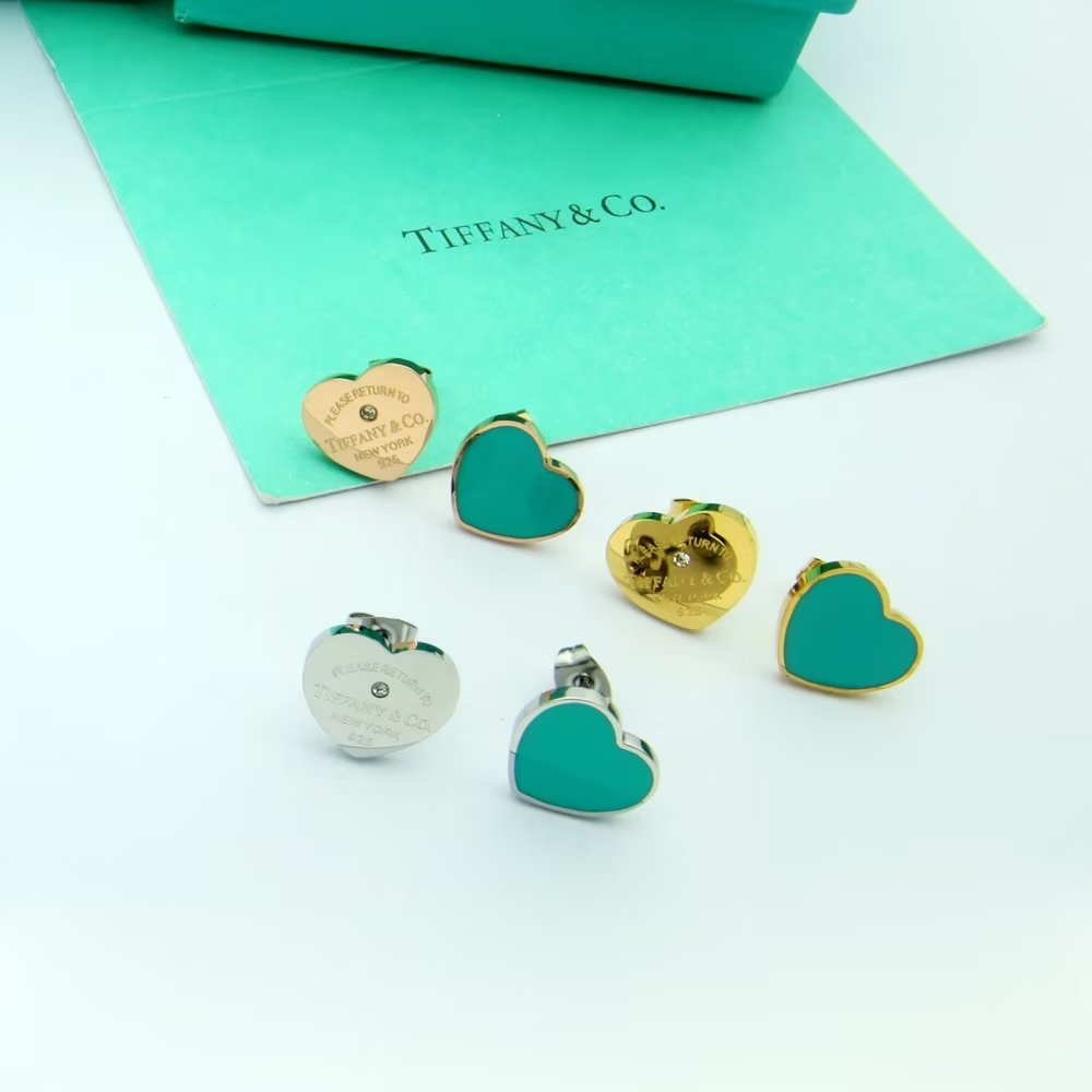 18K Return to Tiffany & Co. Blue Heart Earrings