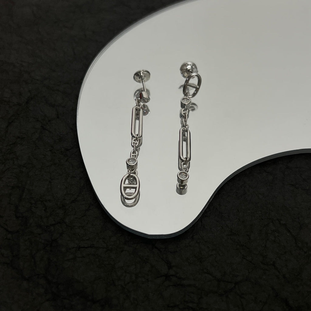 18K Chaine D'ancre Chaos Hermès Earrings